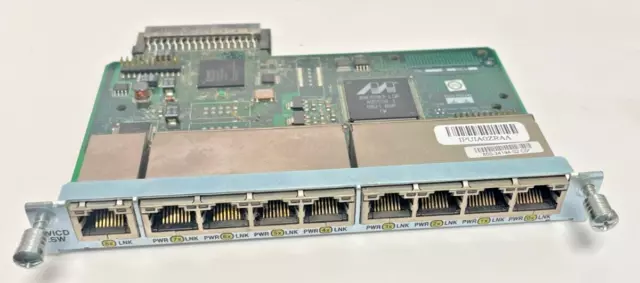 Cisco HWIC-D-9ESW 9-Port Ethernet PoE Switch Router WAN Module 800-24194-02