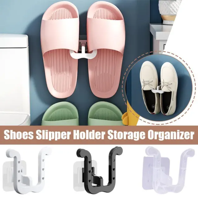 Slippers Rack Wall Organizer For Shoe Shelf For Slippers Shoes Storage Hooks>