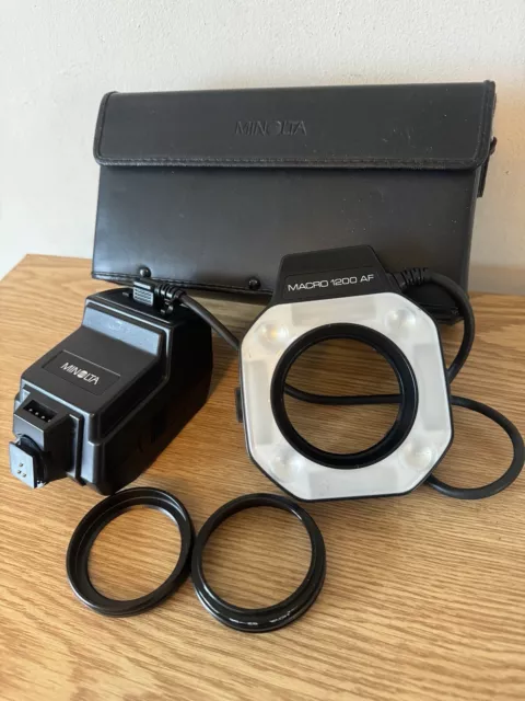 Minolta Macro 1200 AF Ring Flash For Minolta 5000, 7000 & 9000 Cameras + others