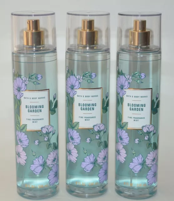 Lot Of 3 Bath & Body Works Blooming Garden Fine Fragrance Mist Spray 8Oz Large