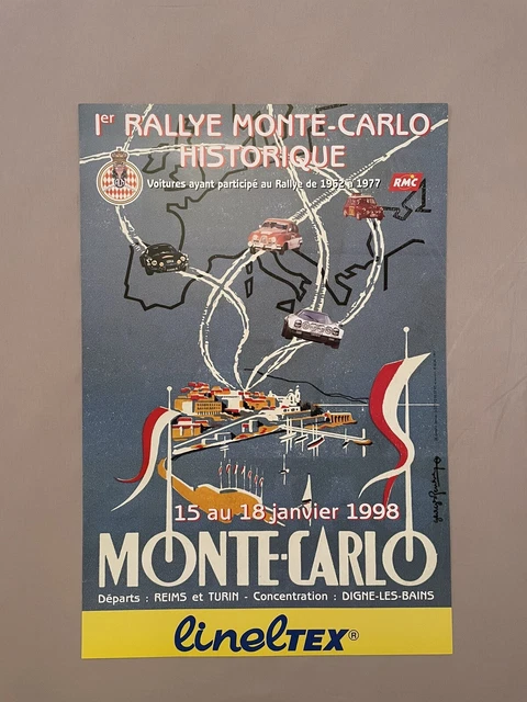 Affiche ancienne originale de Monaco et Monte-Carlo par Roger Broders vers 1920