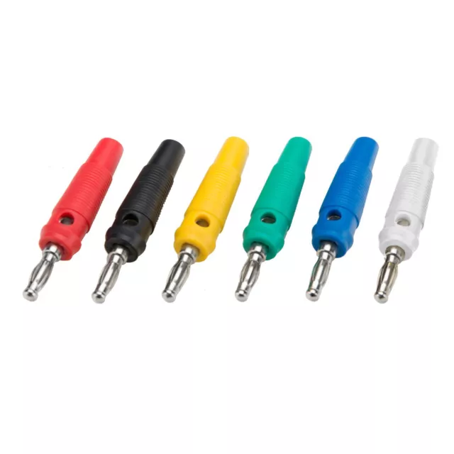 10x Bananenstecker 4mm Laborstecker verschiedene Farben schraubbar Büschelstecke