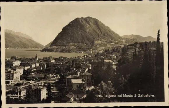Ak Lugano Kanton Tessin Schweiz, Veduta generale col Monte S.... - 2691171