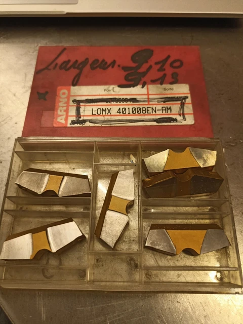 9 Plaquettes De Coupe Carbure AIF ARNO – Réf. LOMX320808, Largeur 7.10/7.15, Neuves