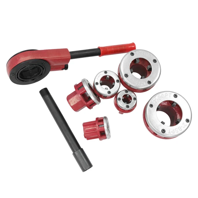 Die 3/8" to 2" Handle Threading 7 Size Ratchet Pipe Threader