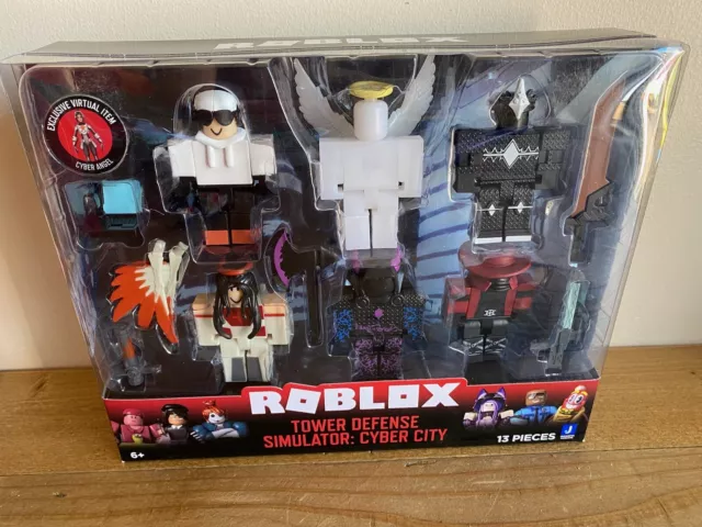  Roblox Action Collection - Tower Defense Simulator: Cyber City  Six Figure Pack [Includes Exclusive Virtual Item] : Toys & Games