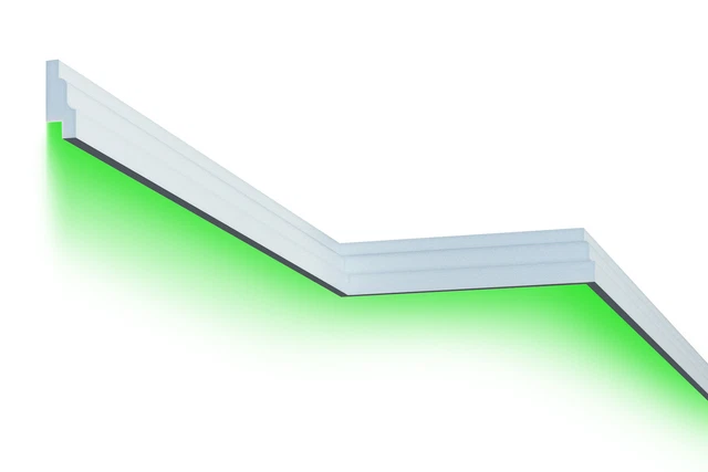 2 Mètres LED Profil de Façade Eclairage Indirect résistant aux chocs 85x35mm
