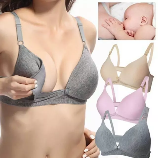 Women Pregnant Feeding Nursing Maternity Bra Breastfeeding Bra Top Pink