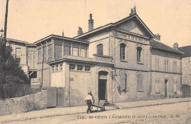 Cpa 95 Saint Ouen L'aumone / La Gare