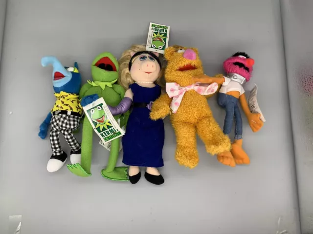 Disney Fozzie, Kermit, Animal, Gonzo, Miss Piggy Soft Toy Plush Muppets Bundle
