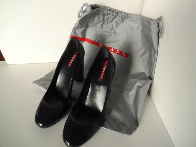 SCARPE DONNA ORIGINALI PRADA vernice VIOLA numero 37 tacco 10