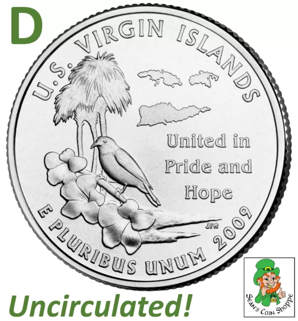 2009 D US Virgin Islands Quarter 25C Denver DC & US Territories Uncirculated BU