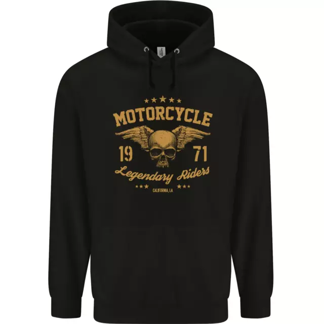 Motorcycle Legendary Riders Biker Motorbike Mens 80% Cotton Hoodie