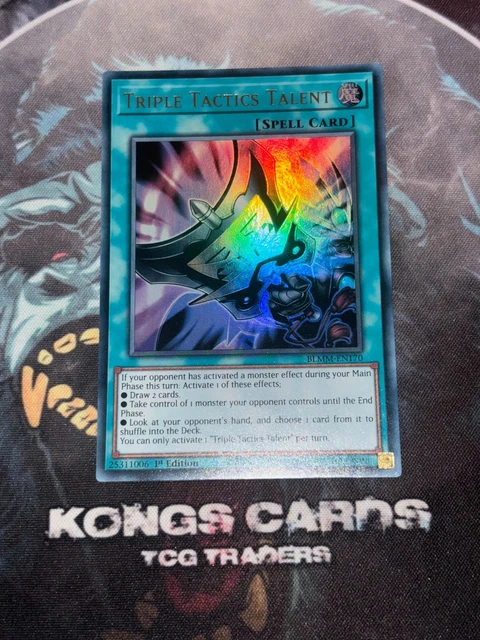 1st Edition Collectible Card Games 3x Triple Tactics Talent - Ultra Rare  1st Edition Set (RA01-EN063) | Yu-Gi-Oh! TCG Staple Card | Near Mint  Condition Ultra Rare 1st Edition RA01-EN063