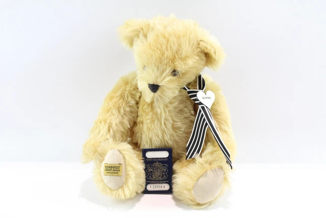 MERRYTHOUGHT YES/NO TEDDY Bear Mohair Birchley w/Tags and Passport