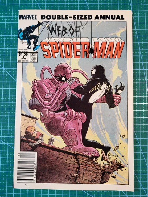 Web of Spider-Man Annual #1 Newstand - Great Black Suit Cover by Charles Vess!
