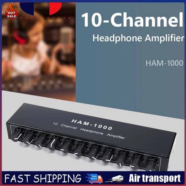 10 Channel Audio Distributor 1 In 10 Out Stereo Headphone Amplifier (NO Adapter)