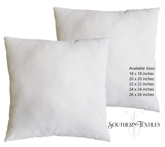 Pillow inserts 18x18 inch 20x20 inch 22x22 inch 24x24 inch 26x26 inch 2packs 12 92 picclick