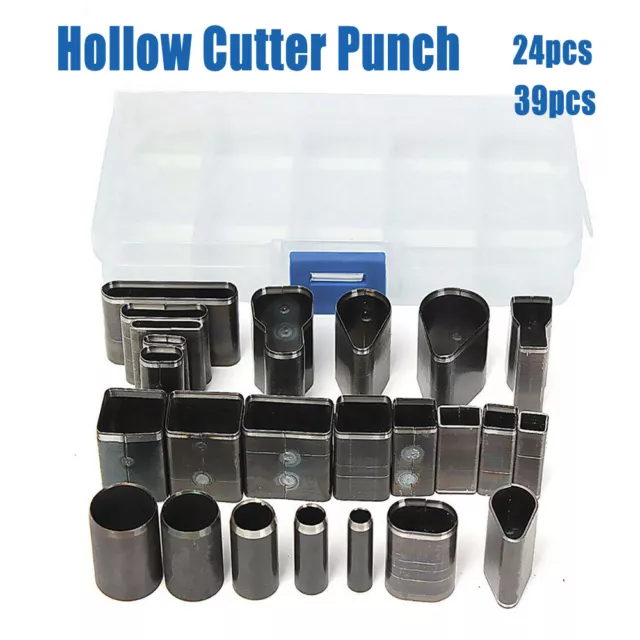 24/39 pcs Style Hole Hollow Cutter Punch Set For Handmade Leather Craft DIY Tool