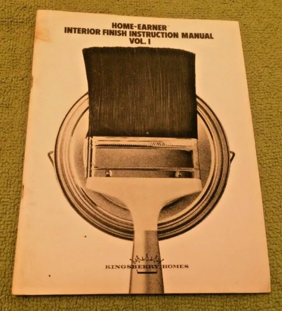 Kingsberry Homes Interior Finish Instruction Manual Vol 1 1977 Rare Collectible