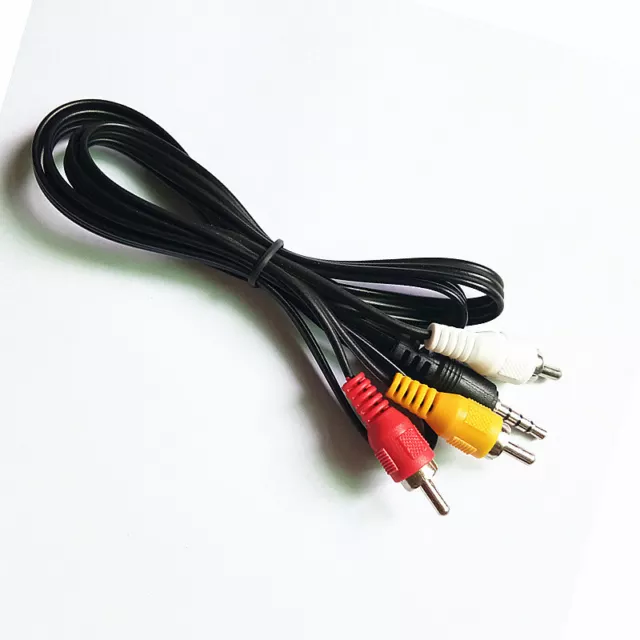 4,9 pieds 3,5 mm jack AV mâle à 3 RCA femelle câble audio vidéo connecteurs stéréo 2