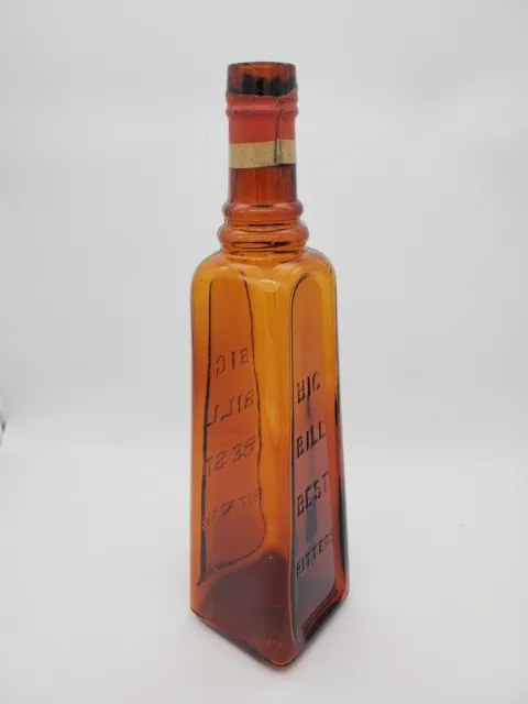 Top Shelf Example Amber 1890s Big Bill Best Bitters Bottle