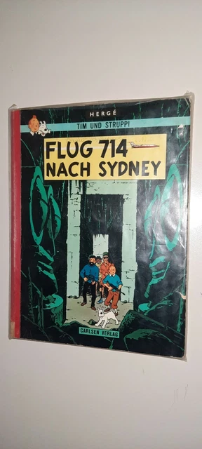 Alte Ausgabe von Tim und Struppi Carlsen Verlag Flug 714 nach Sydney R01