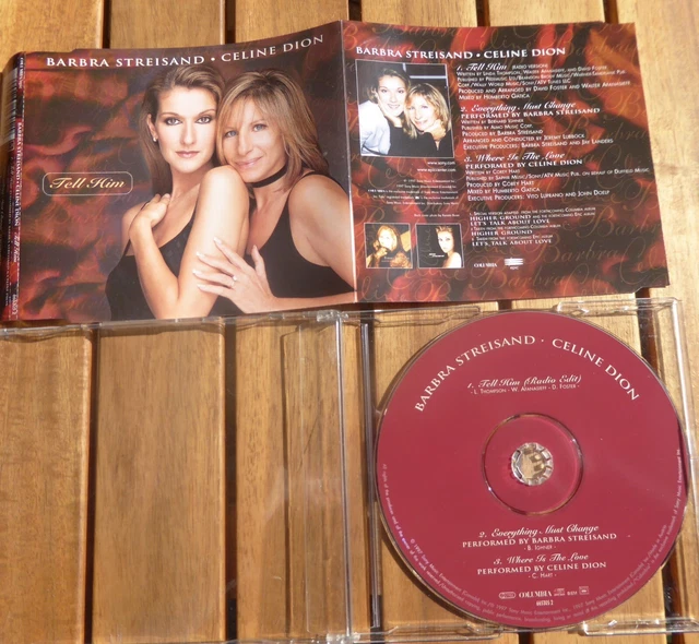 BARBRA STREISAND CELINE Dion Tell Him 1997 Cd Single 3 Tracks £1.75 ...