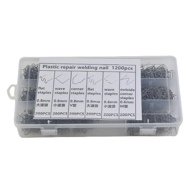 1000 Agrafes Soudure Plastique Acier Inox - 0.6mm Et 0.8mm - Réparation Pare-chocs Et Plastiques