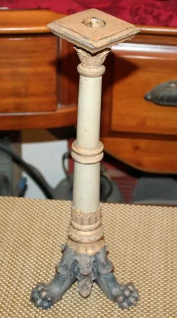 Victorian Style Resin Wood Candlestick Holder Claw Foot Base Candle Holder