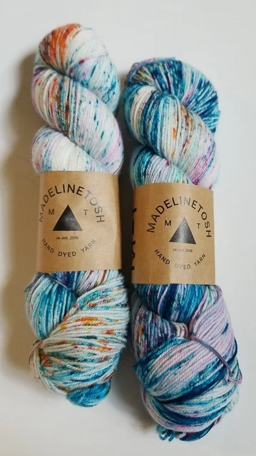 Madelinetosh Radio Baby Hand Dyed Yarn 2 Skeins Superwash Merino/Nylon Superfine