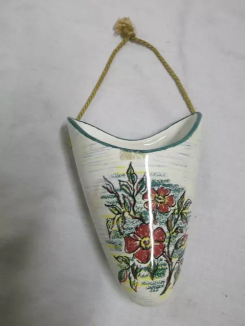 50er 60er Vase Wandvase Keramik Vase mid Century Vintage 50s 60s Blume