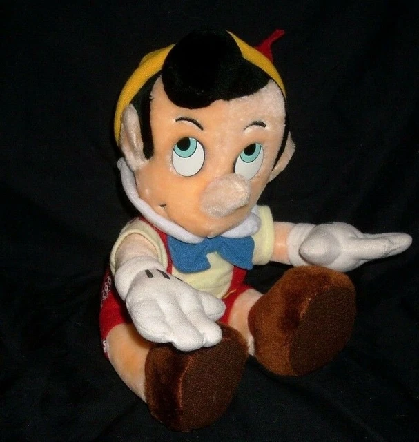 VINTAGE WALT DISNEY Pinocchio Boy Sitting Stuffed Animal Plush Toy Doll