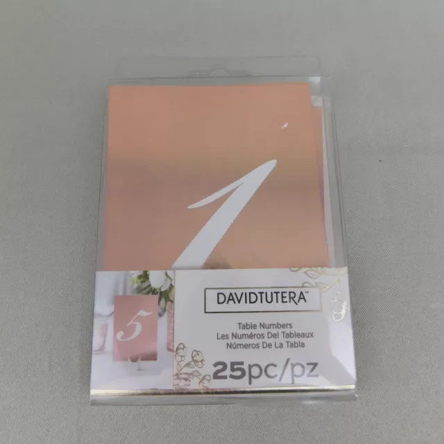 Lugar de boda colección David Tutera 25 piezas números de mesa oro rosa #9056