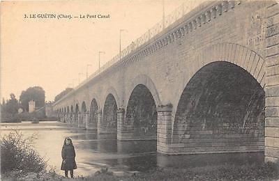 Cpa 18 Le Guetin Le Pont Canal