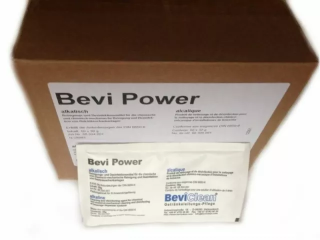 50x BEVI POWER alkalisch chemische Bier Leitungsreinigung Reinigung Zapfanlage