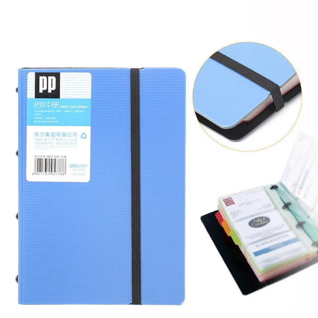 Business Card Holder Book Name Card Organizer Book Case 180 Cards 19.8x14x3cm