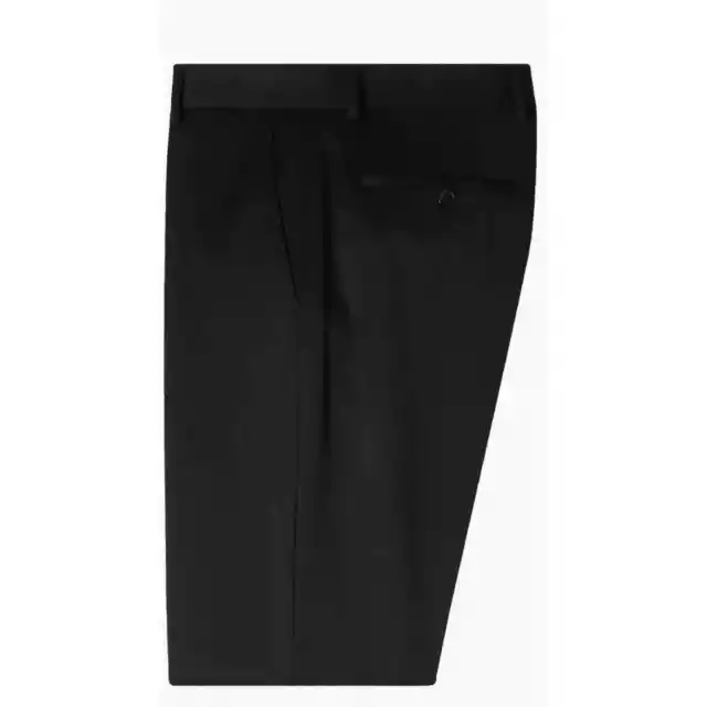 BOSS HUGO BOSS Genius Trim Fit Solid Wool dress pants Black sz 36S $395 1284N 2