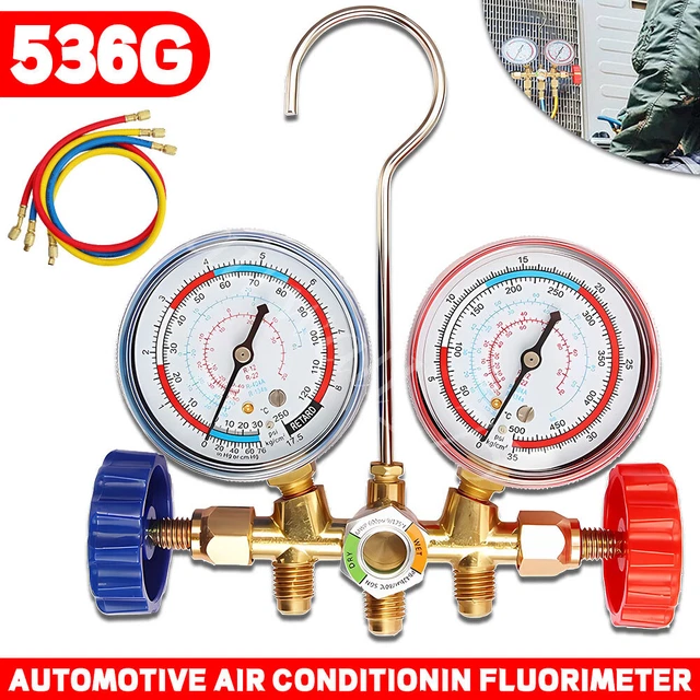 R12 R22 R134a R404a Manifold Gauge Set 3" Gauge HVAC A/C Refrigeration Charging