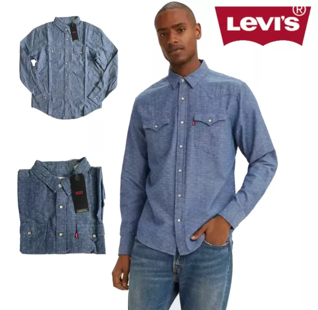 Buy Levis Men Blue Chambray Rinse Sawtooth Western Shirt - Shirts for Men  123703 | Myntra