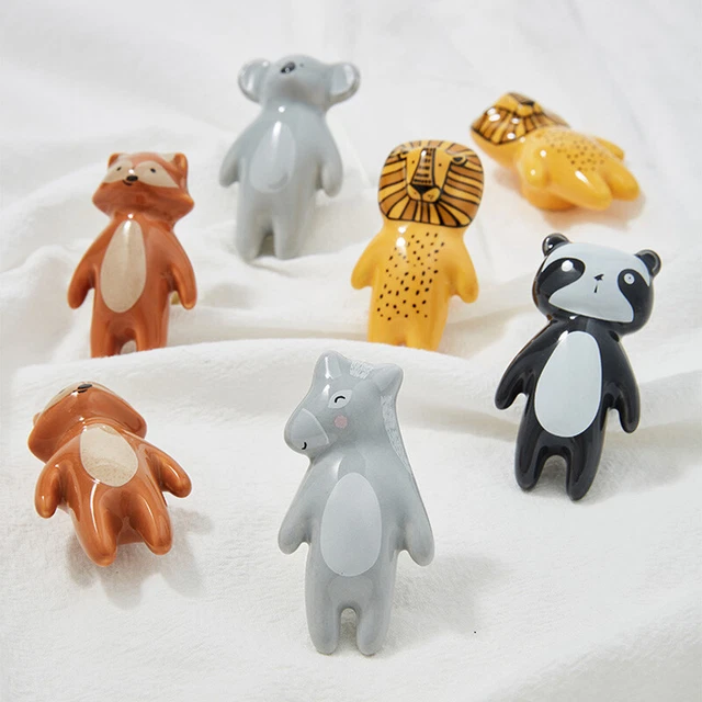 Animal Ceramic Wardrobe Door Knob Cupboard Drawer Pulls Dresser Cabinet Handle