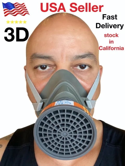 3D Half Face Respirator, LARGE, BRAND NEW, respirator paint