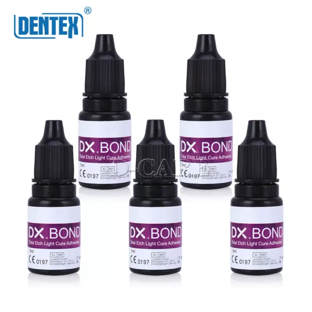 5X Bottle Dental DX.BOND V Etch Light Cure Resin Bonding Adhesive 5ml Dentex