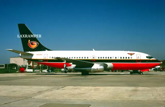 Original 35mm Slide Pace  Boeing B-737-242(A) N159PL  Atlanta Hawks Thrashers