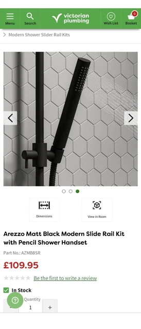 Arezzo nero opaco kit guida scorrevole moderno con portatile doccia a matita #1
