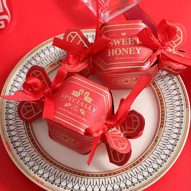 12 Pcs Wedding Sweets Box Candy Box Candy Containers Gifts Chinese Style