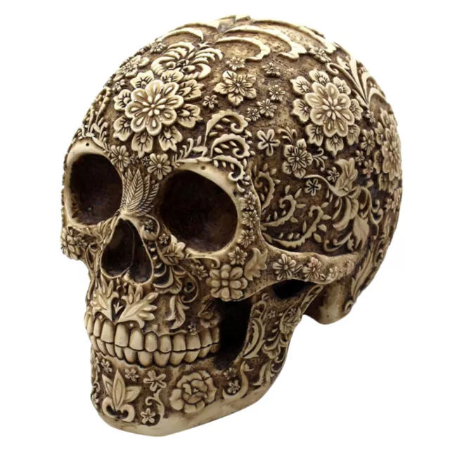 Resin Life Size 1:1 Replica Realistic Human Skull Gothic Party Halloween Decor