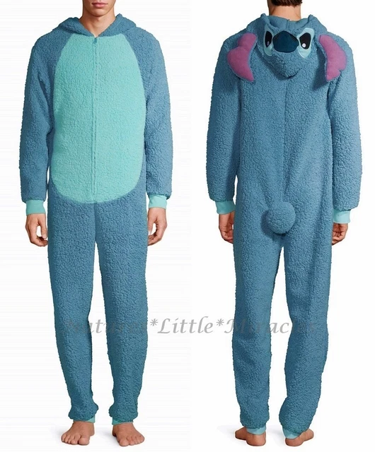Disney Stitch Union Suit Men Women Adult Size Large XL One Piece Pajamas Costume