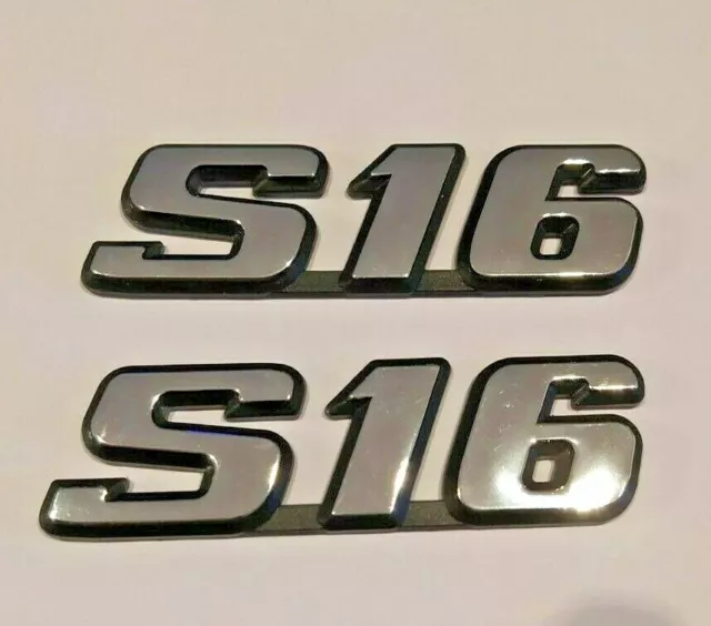 ⭐ Neu 2x Monogramme S16 Chrom 106 206 306 Peugeot Logo Emblem New 48H Abzeichen