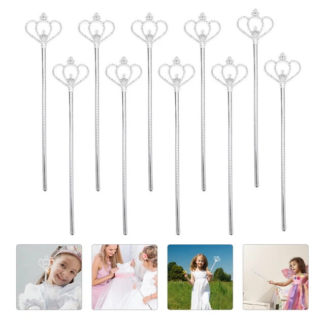 10 pz bastoncini argento principessa delle fate cosplay bambina